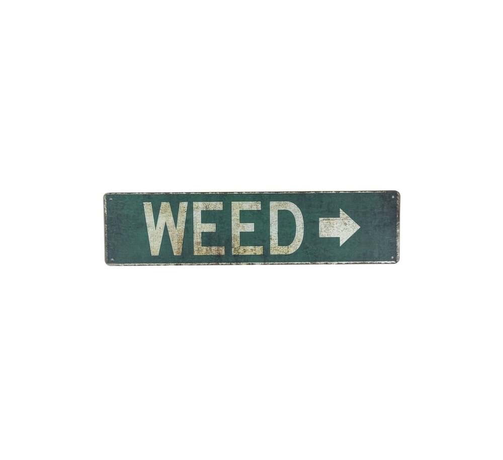 New Metal WEED Aluminum Street Sign